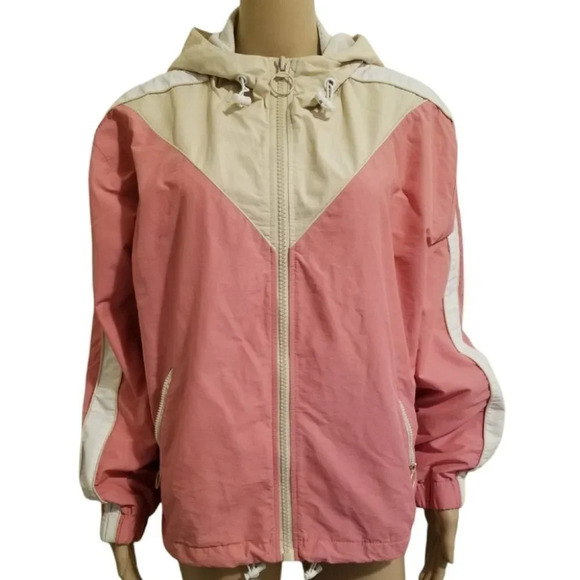 Windbreaker Drawstring Hoodie Jacket by Forever 21 - Picture 1 of 4